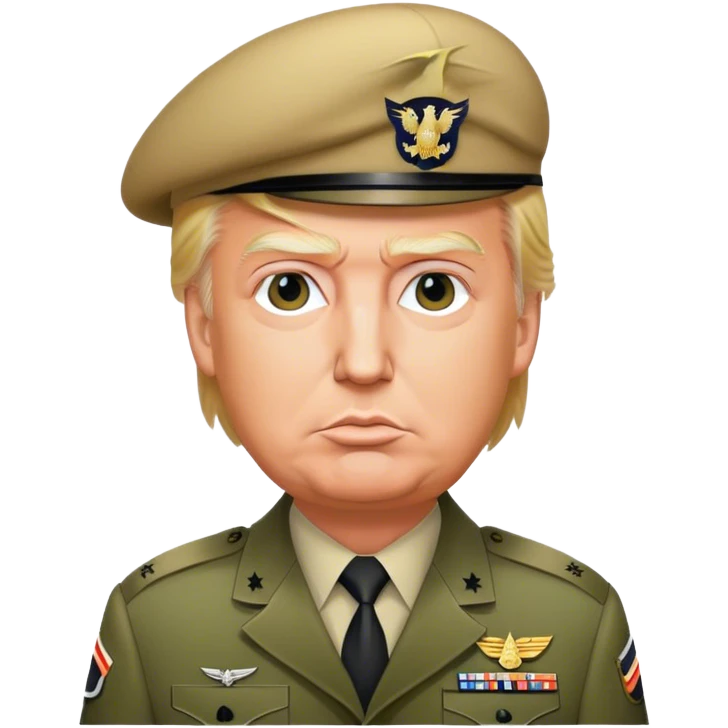 donald trump in a army suit  emoji