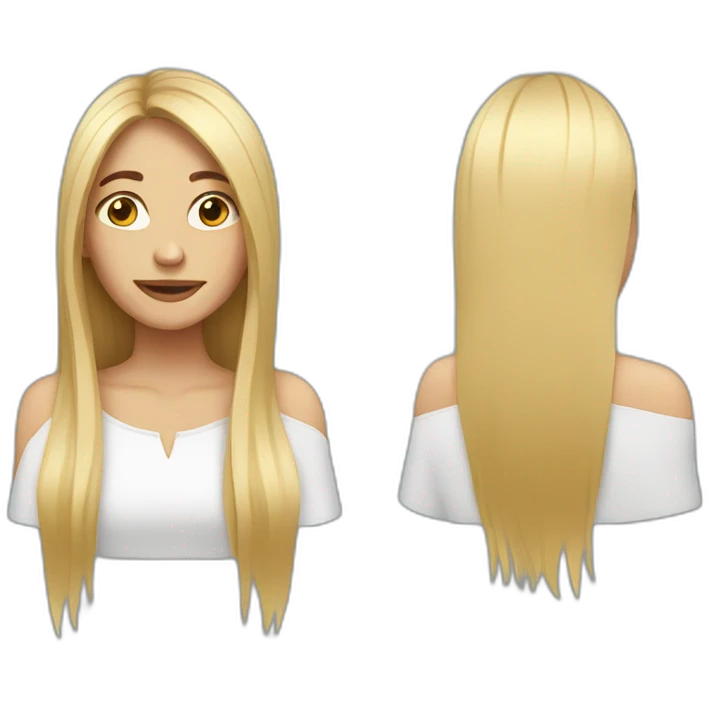 long hair woman emoji