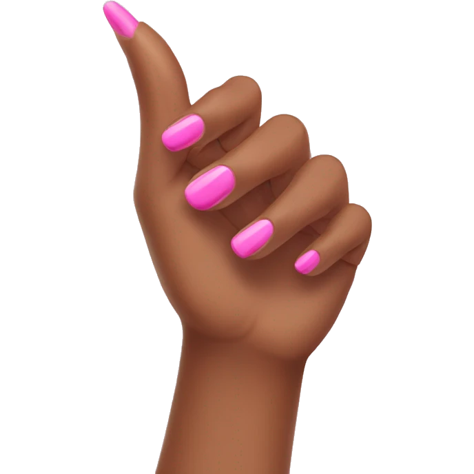 Thumbs up pink nails emoji