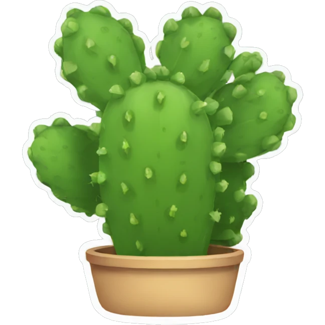 single flat Nopal without pot emoji