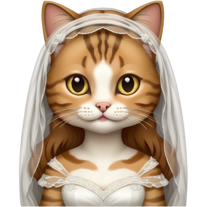 brown tabby cat brides emoji