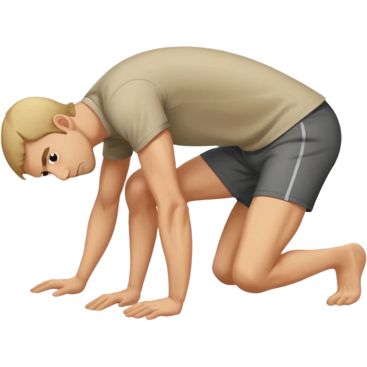 Make him bent over on all fours emoji