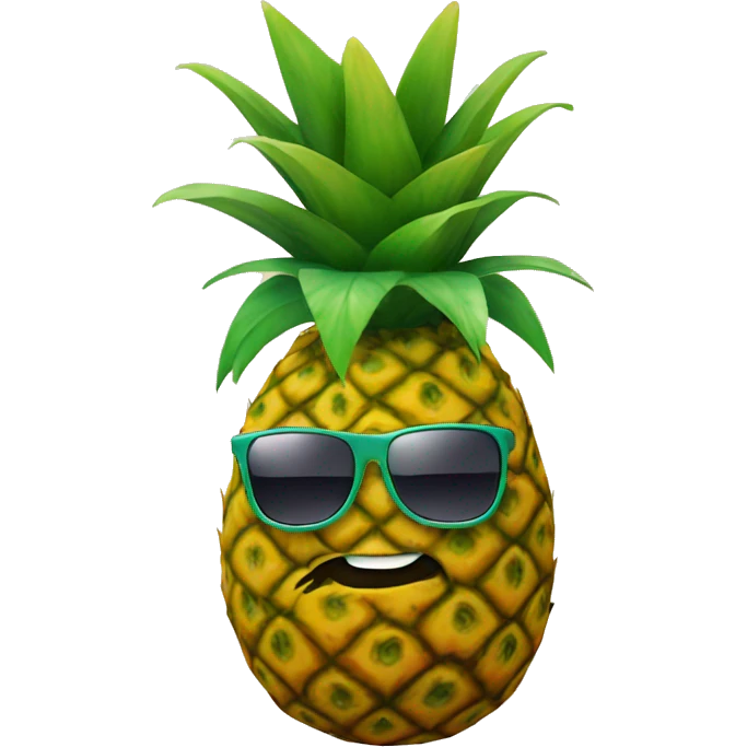 Pineapple with sunglasses emoji