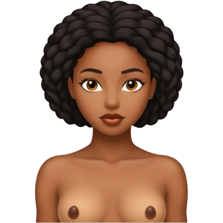 Femme nue noire emoji