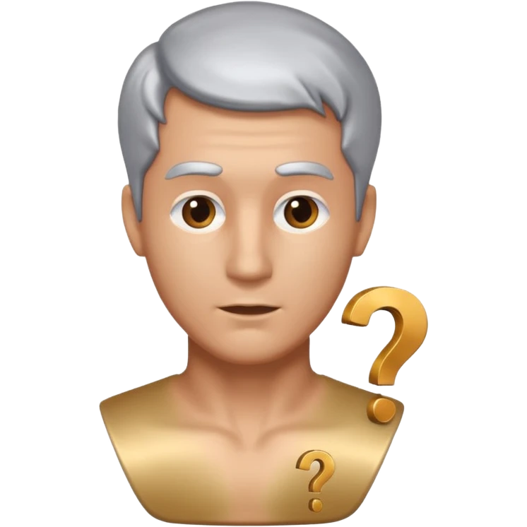 bust of a man with a question mark emoji