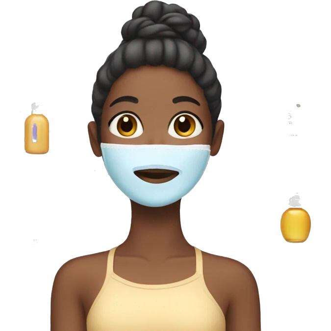 Girl doing skin care emoji