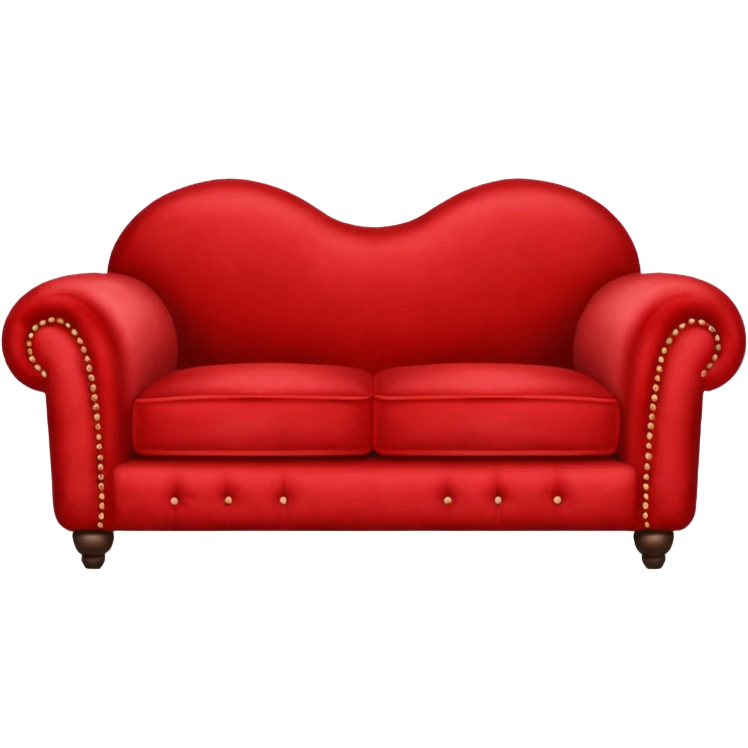 Red-velveted Loveseats-couch emoji