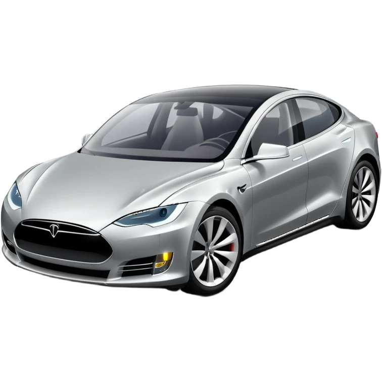Tesla vehicle parking with sparkles around emoji