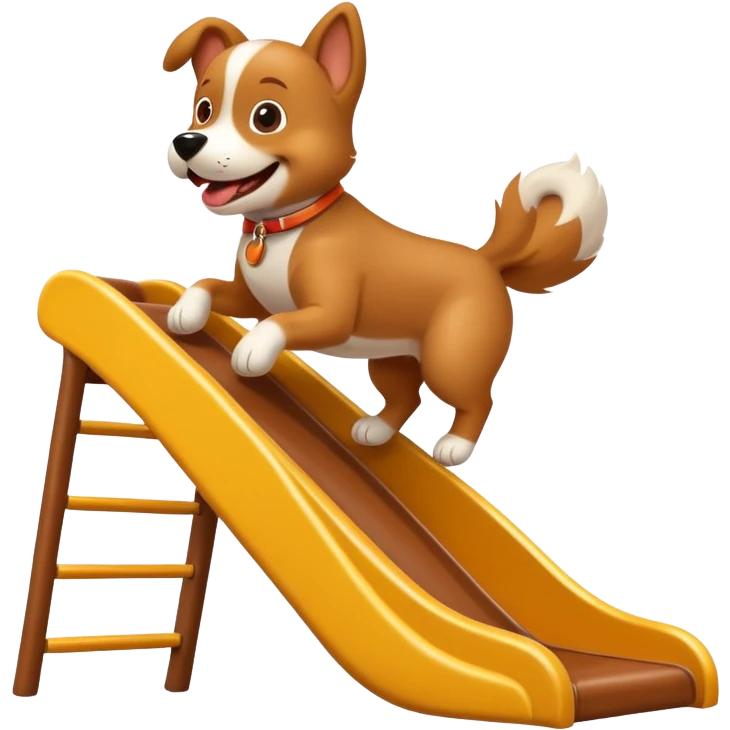 Dog on a slide emoji