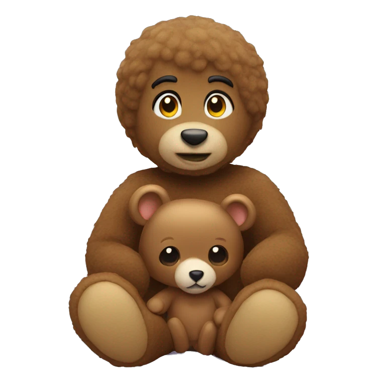 Hart with a teddy bear emoji