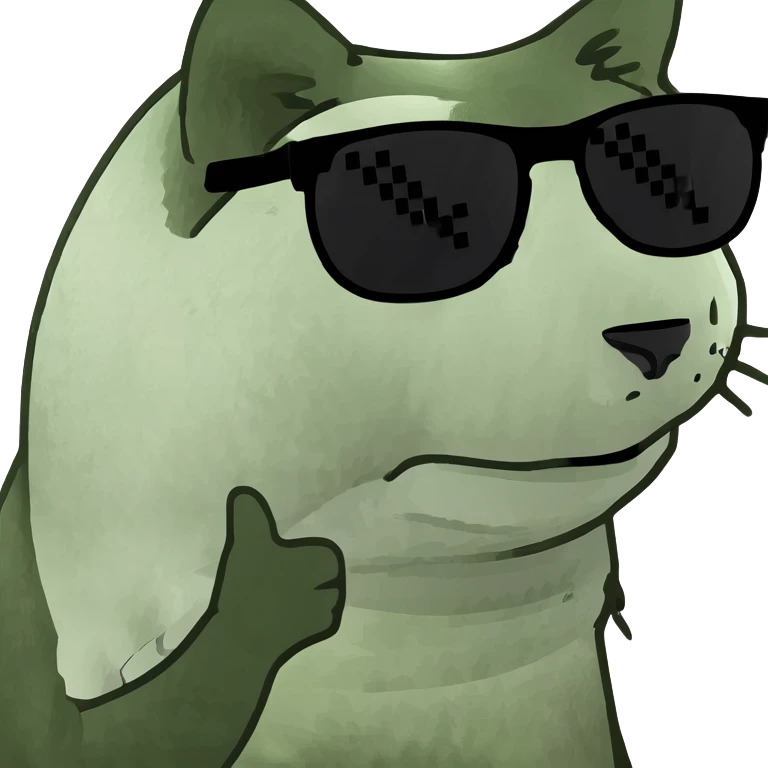 Cat with sunglasses emoji