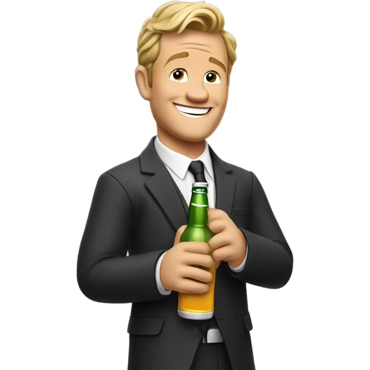 Barney Stinson drinking beer emoji