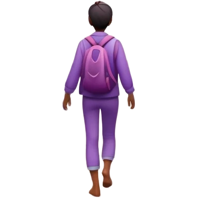 A small figure walks back across a foggy bridge, holding soft pink and purple orbs in each hand—symbolizing compassion and forgiveness. A gentle heart aura trails behind them, showing healing in motion. emoji