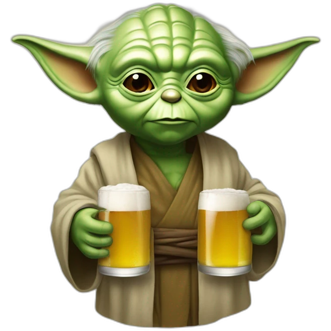 Yoda boit une bière  emoji