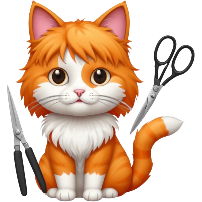 Hairdressing cat emoji