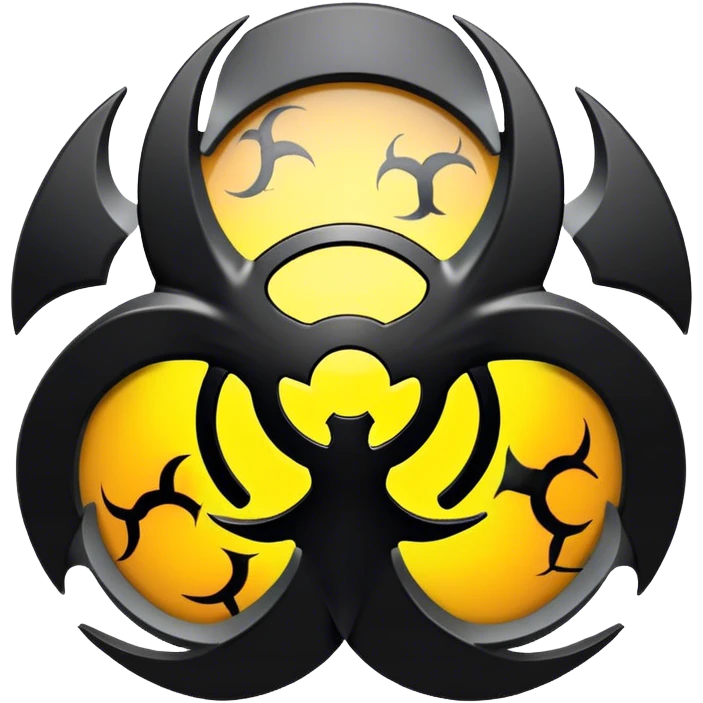 black Biohazard logo  emoji