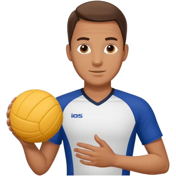 volleyball player, man, Charles Kiraly with volleyball ball emoji