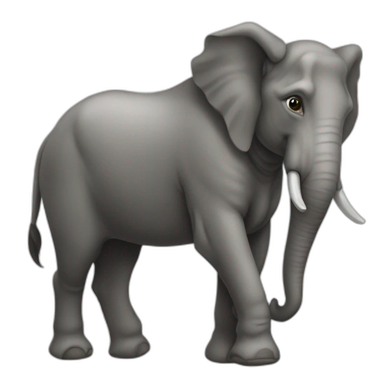 Cheval sur éléphant emoji