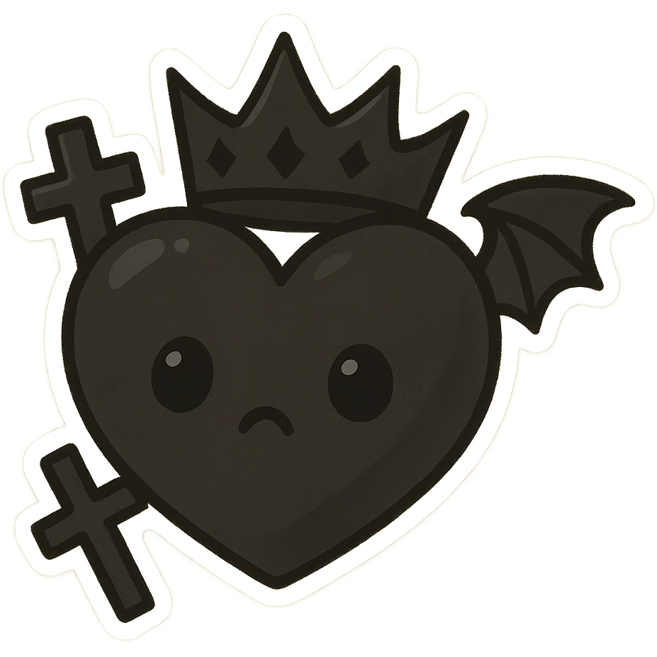 Goth black object emoji