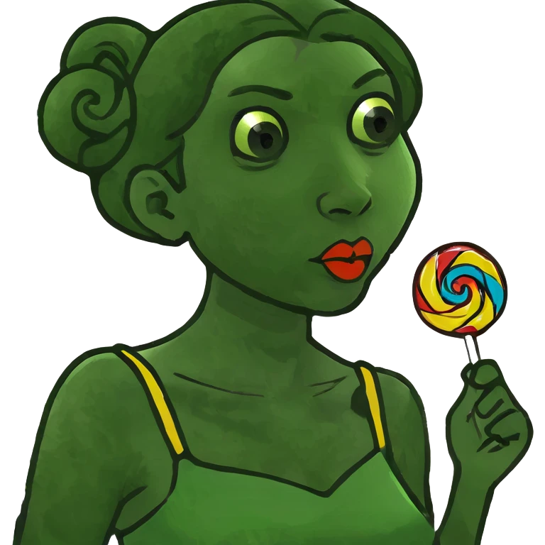 Woman licking lollipop  emoji