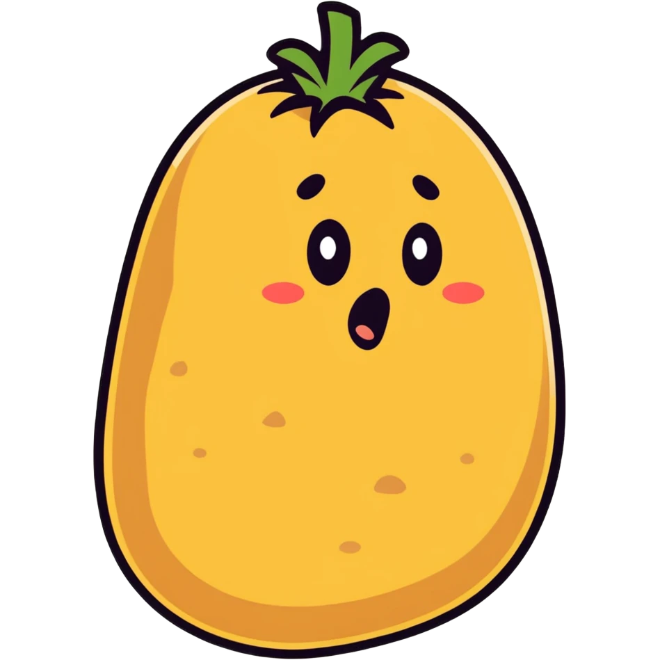 Shocked potato emoji