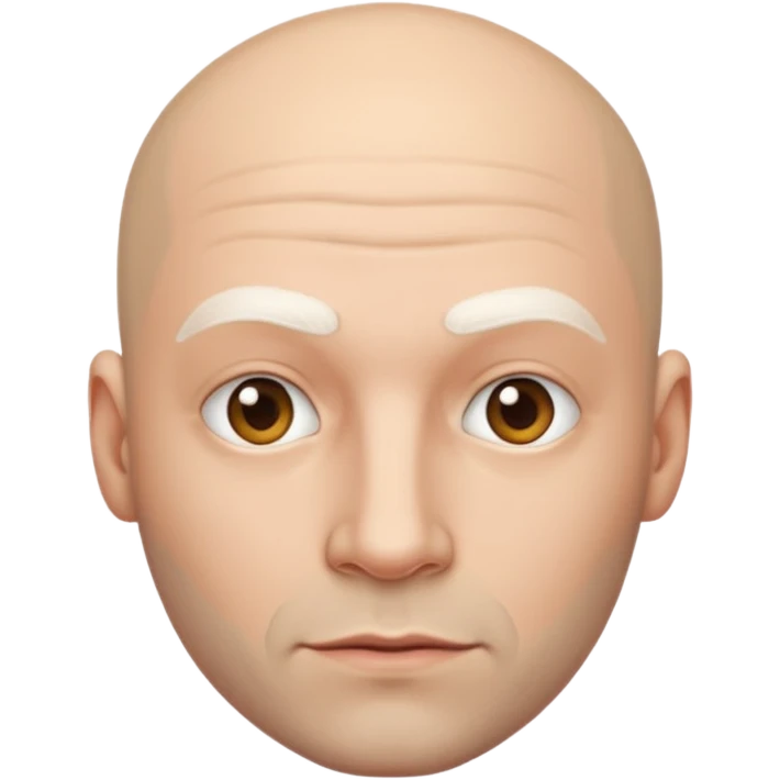 powder white skin bald man emoji