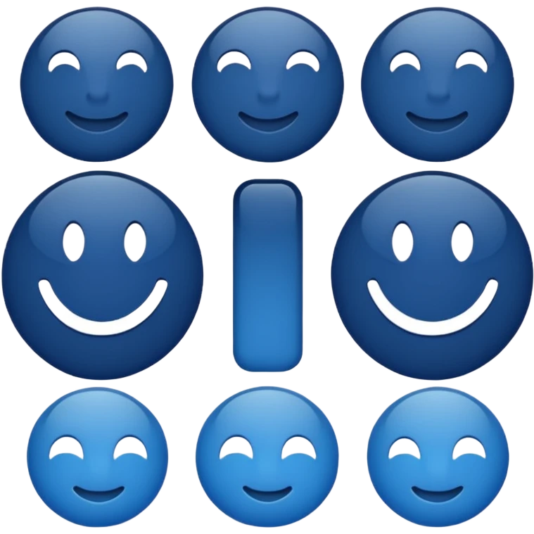navy blue circle emoji like a text emoji