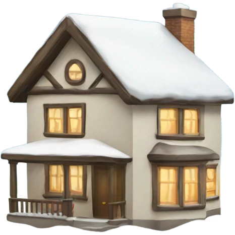 house in the snow emoji