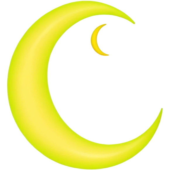 neon outline moon emoji