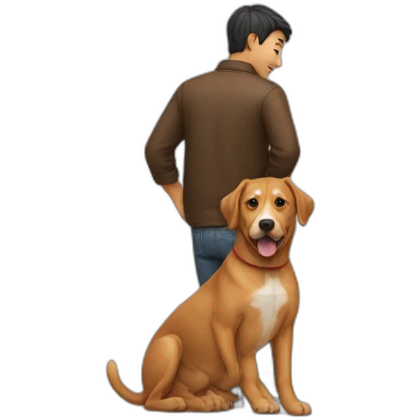 a human on the back of a dog emoji