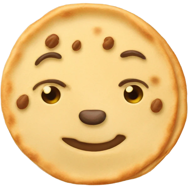 Paratha with whiskers emoji
