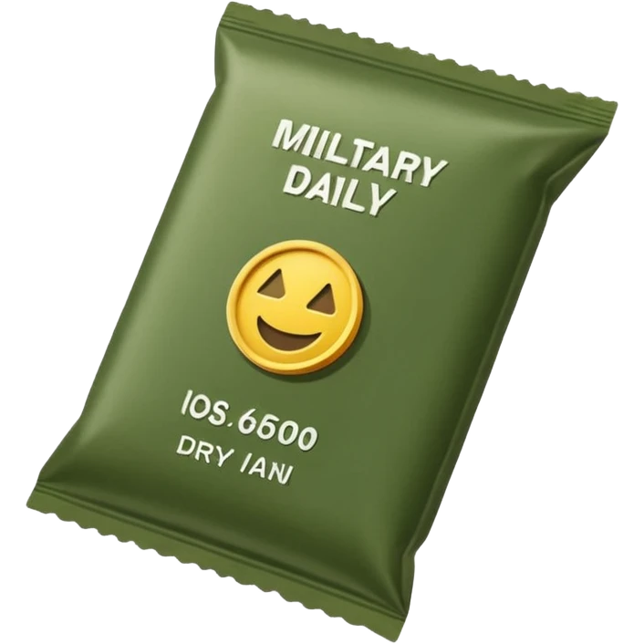 military daily dry rations green color emoji