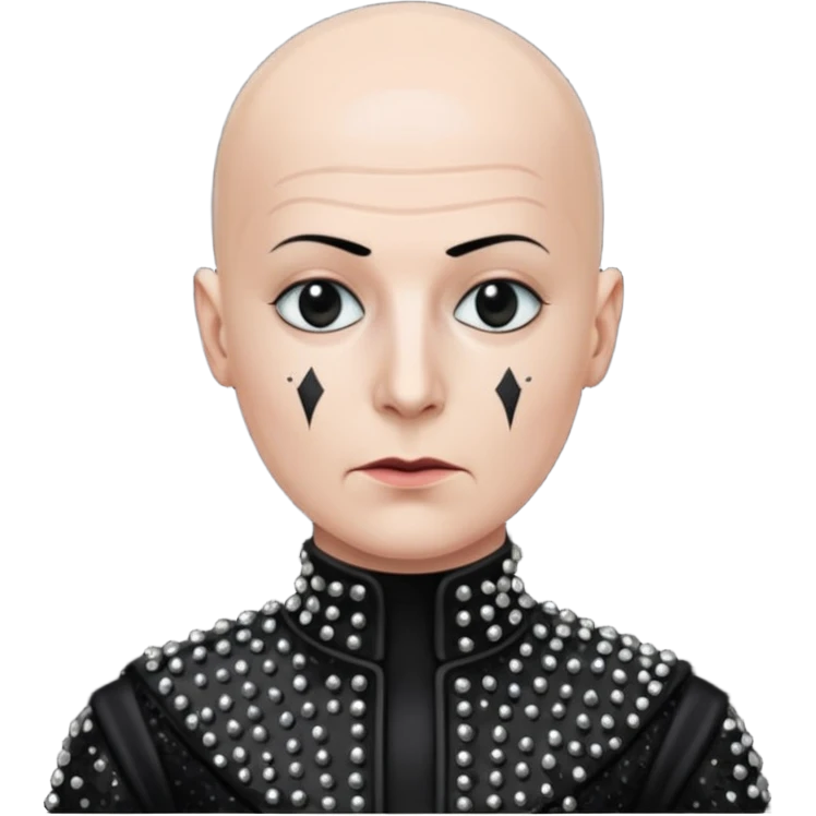 Pinhead with black sequin outfit  emoji