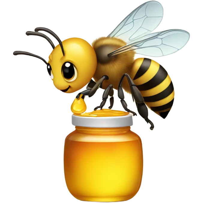 Bee eating honey emoji