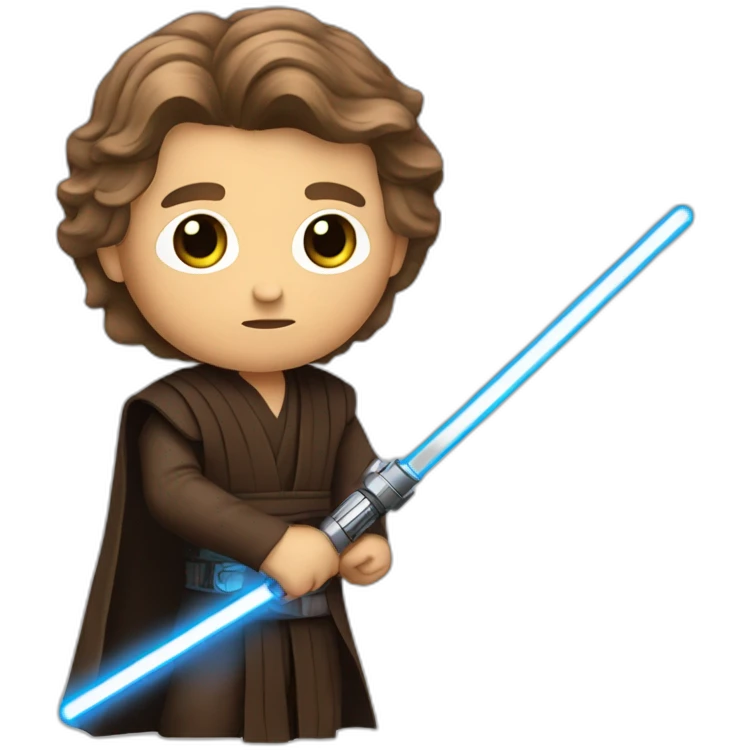 Anakin Skywalker with lightsaber emoji