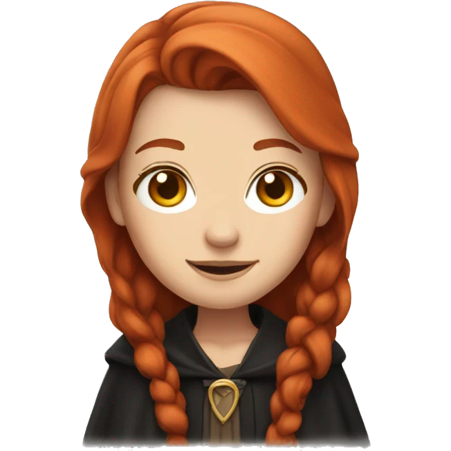 Pretty Redhead female in wizard robes emoji