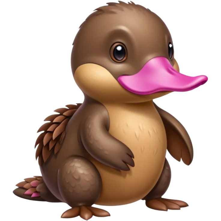 Platypus with a pink bow emoji