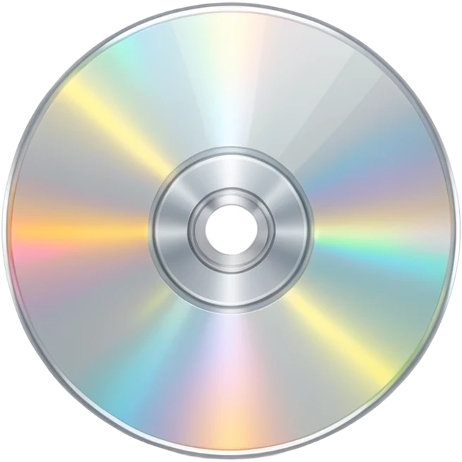 белый светящийся CD-диск, no background emoji