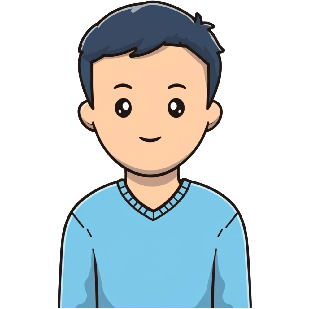 light blue V-neck sweater emoji