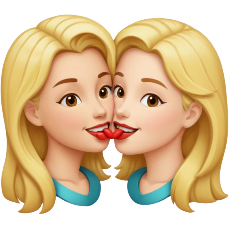 woman kissing another woman on the mouth emoji