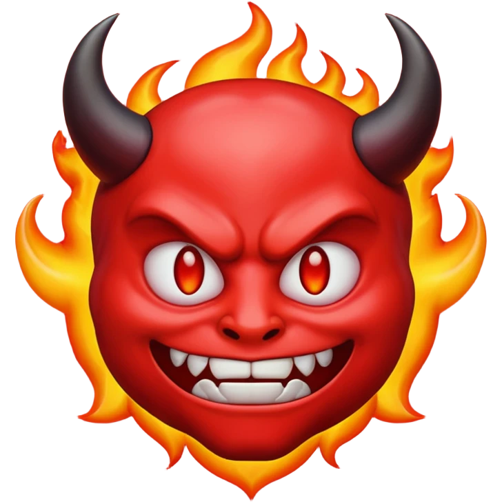 Red Iphone Demon Emoji emoji