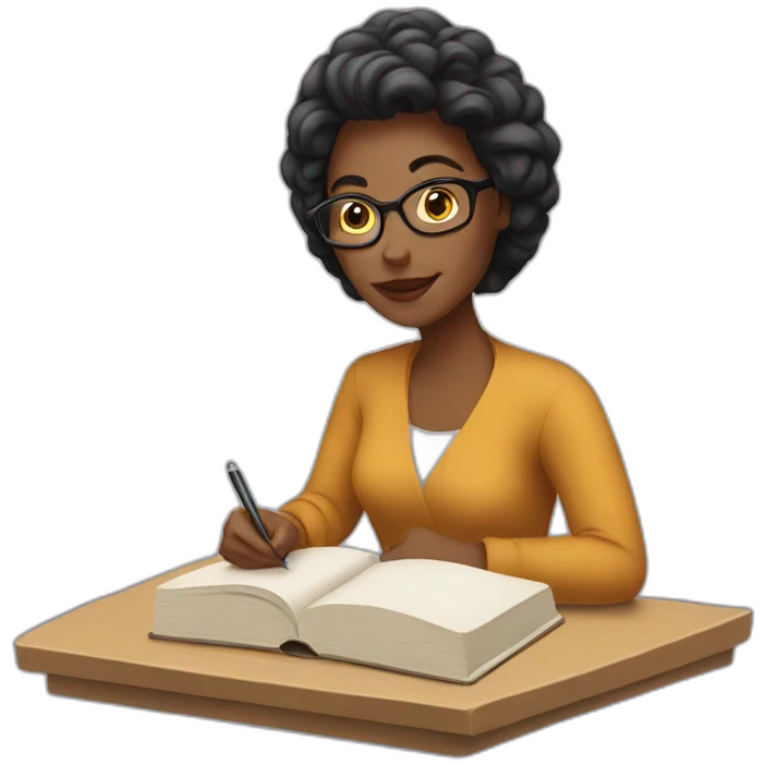 woman writer writing a book emoji