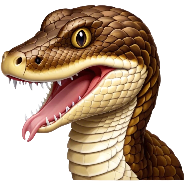 Cottonmouth open white mouth emoji