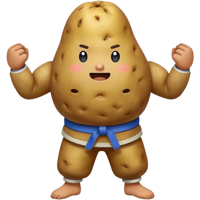 Potato doing jiu jitsu  emoji