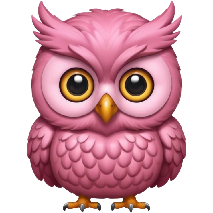 image of a pink owl emoji