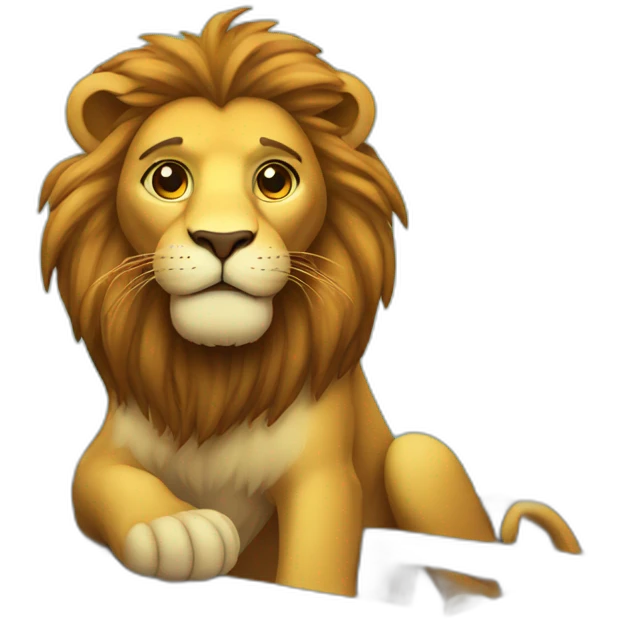 Lion sur bateau emoji