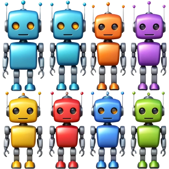 Wholesome cute robots emoji