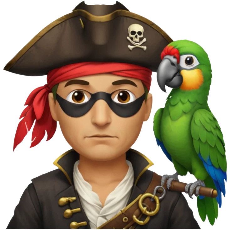 pirate and parrot emoji