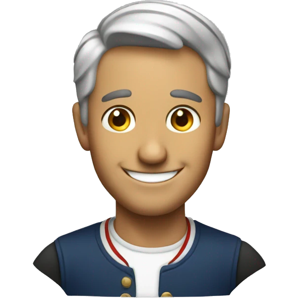 Smiling French man emoji