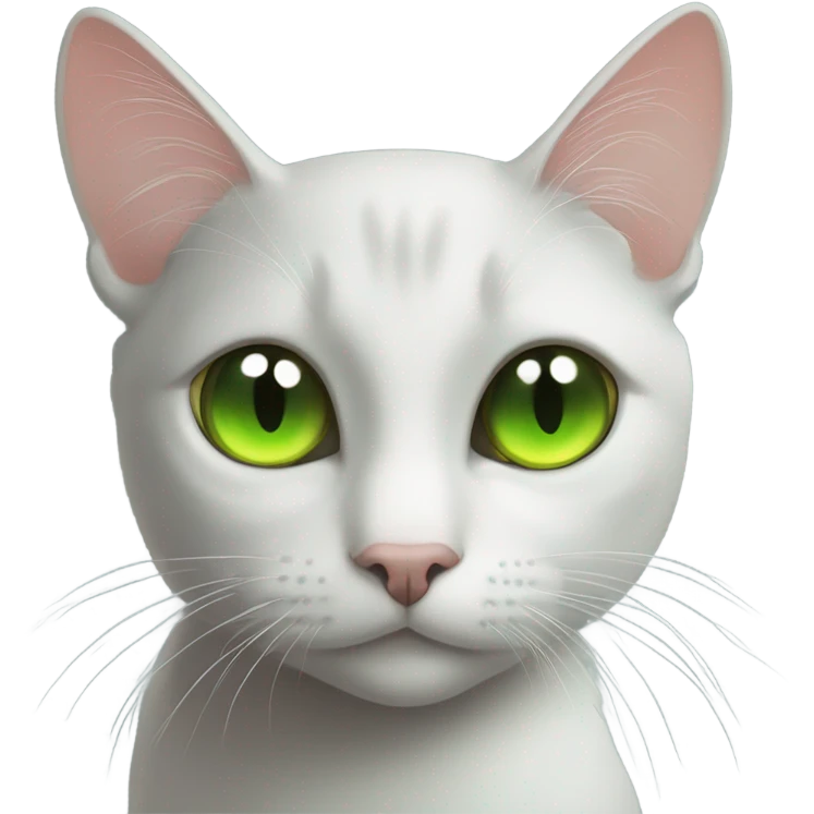 Black cat with Green eyes eating Fish  emoji